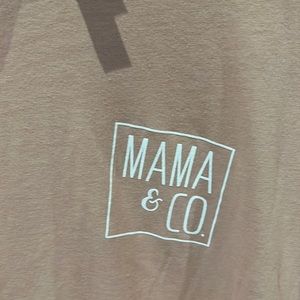 Mama & Co. Peach colour plain short sleeve t-shirt